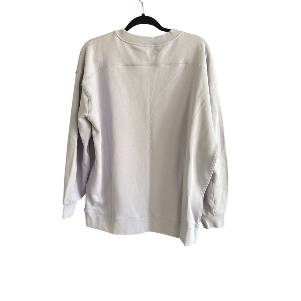 Lululemon Womens Light Gray Perfectly Oversized Crew Graphic Sweatshirt Size XL - Picture 3 of 10